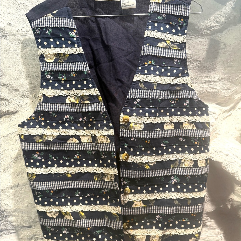 Navy Blue Women's Vest / Casey & Max / Size Large